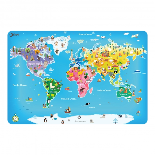 World Map Educational Puzzle