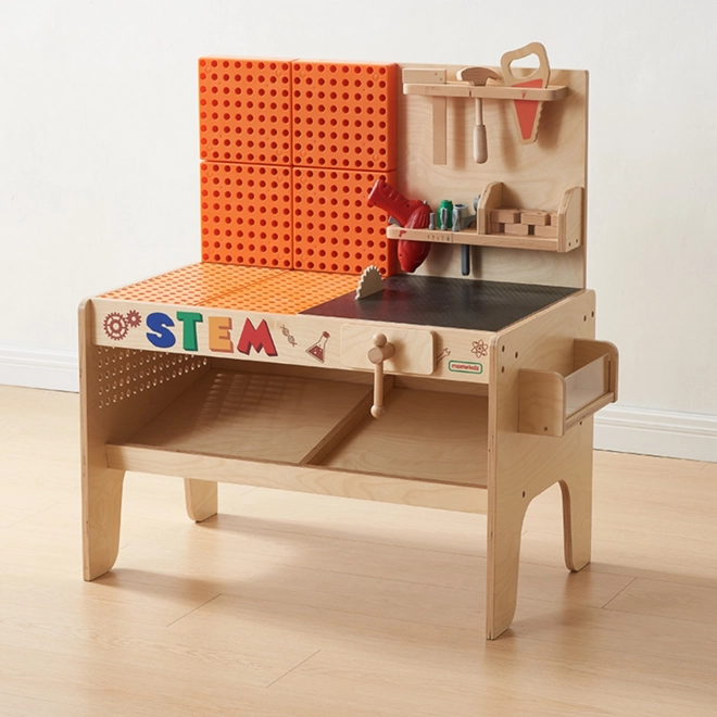 Wooden Workshop Table XXL Montessori STEM with Tools and Accessories Masterkidz