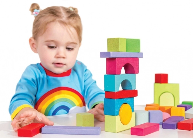 Le Toy Van Petilou Rainbow Block Cart