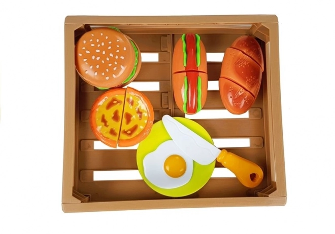 Burger Cutting Set with Velcro in a Box