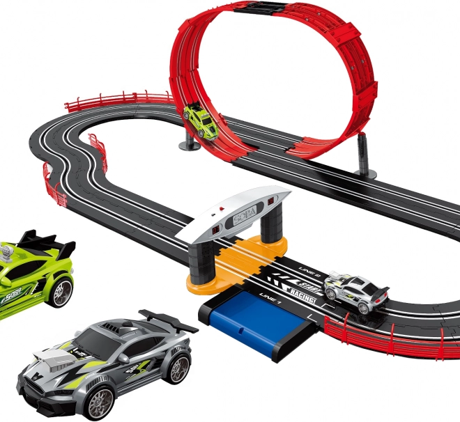 Autodromo con loop 560 cm 2 auto