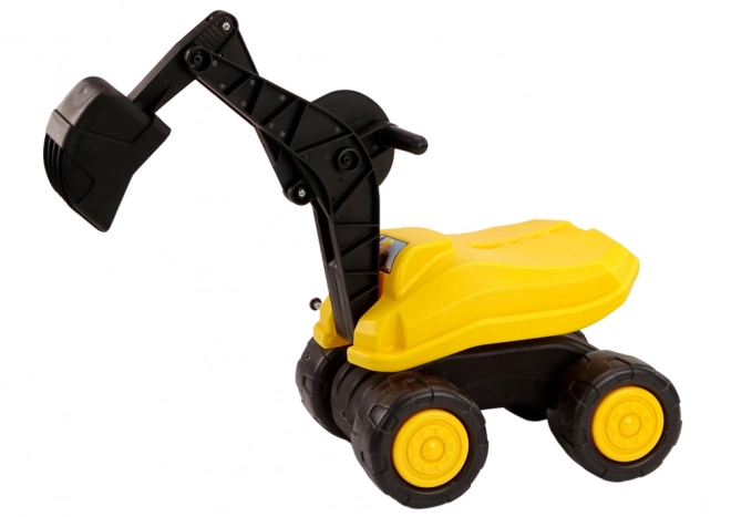 Large Yellow Excavator Ride-On Toy