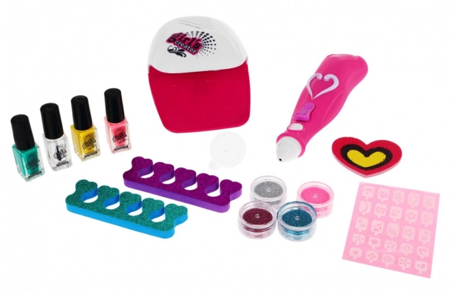 Children's Nail Art Set with Glitter Machine and Dryer