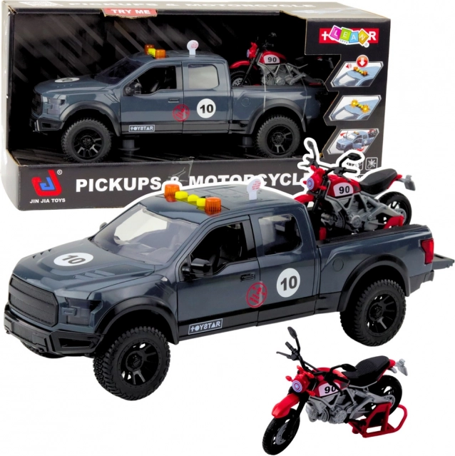 Pick-up z motociklom s svetlobnimi in zvočnimi učinki
