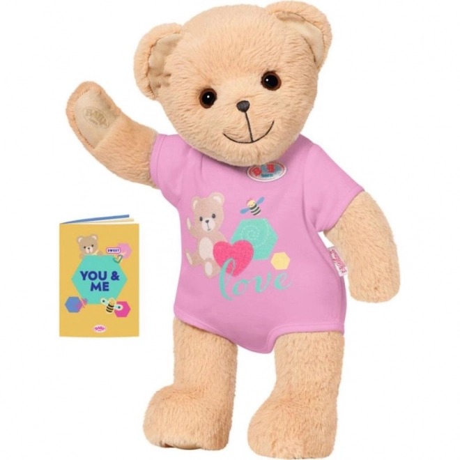 Baby Born Teddy in Pink Outfit