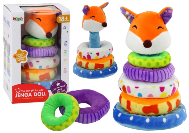 Plush Fox Educational Toy Pyramid