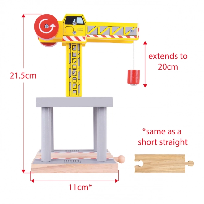 Bigjigs Rail Yellow Crane