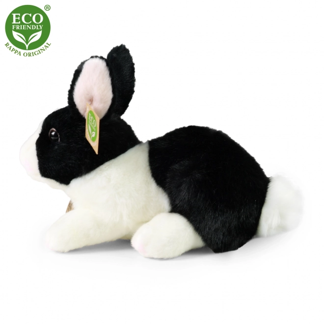 Eco-friendly White and Black Plush Rabbit