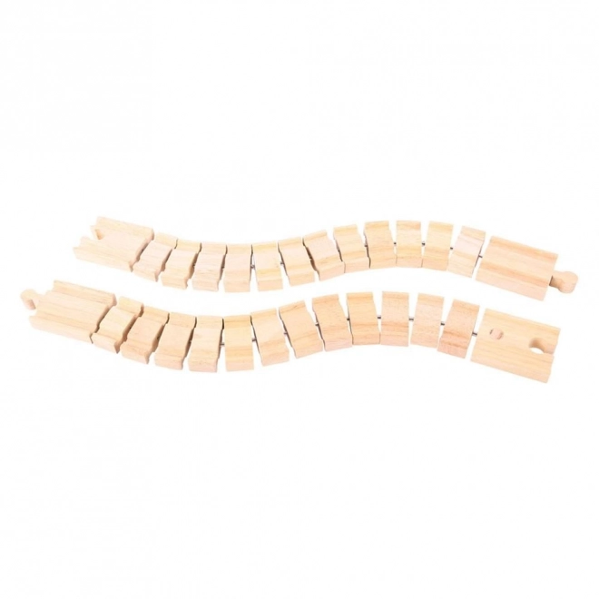 Flexible Wooden Train Track Set