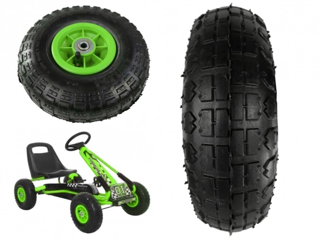 Green Go-Kart Wheel