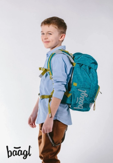 Baagl T-Rex School Backpack Set