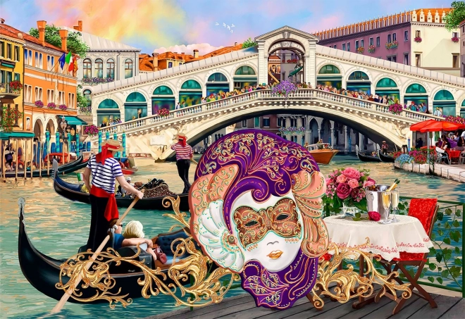 Venetian Carnival 2-in-1 Wooden Puzzle