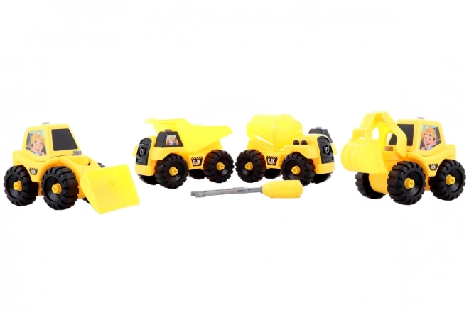 Screwable Construction Vehicles Set