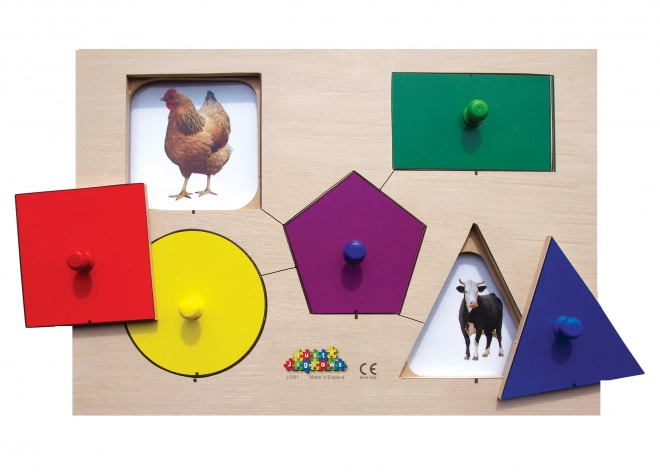 Just Jigsaws Shapes and Memory Wooden Puzzle