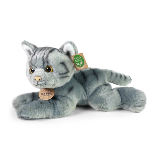 Plush Gray Cat Lying Down 30 cm ECO-FRIENDLY