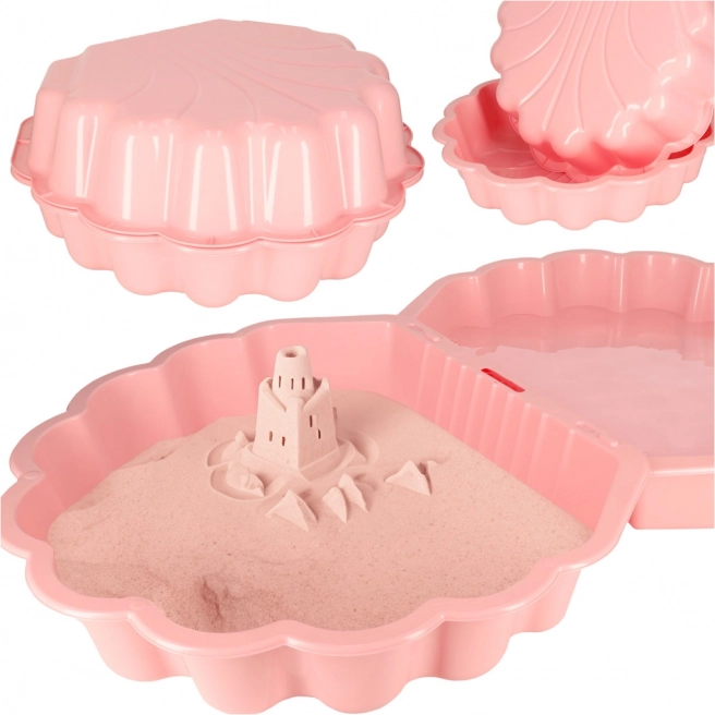 Bac à sable refermable Coquille 2 en 1 - rose
