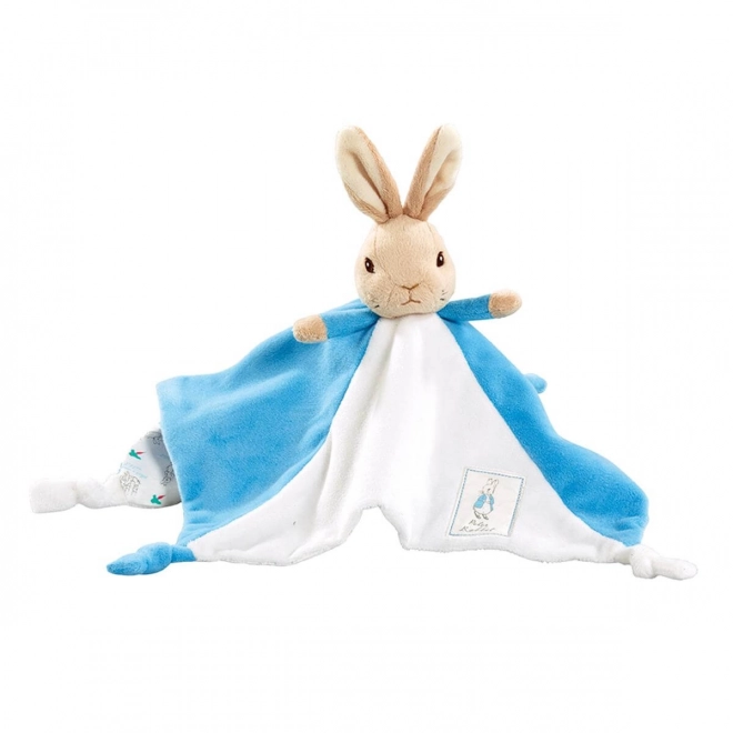 Plush Bunny Lovey Blanket Blue