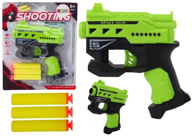 Mini Foam Dart Gun with Suction Cups Green