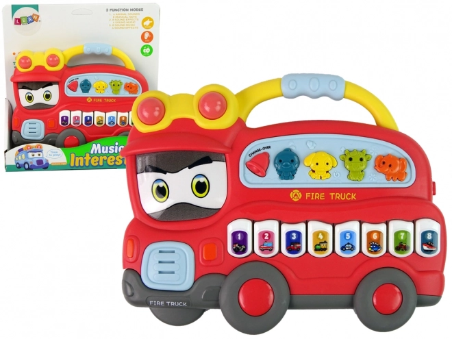 Interactive Fire Engine Piano Toy