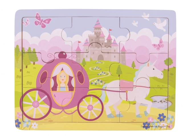 Wooden Puzzle Princess with Carriage