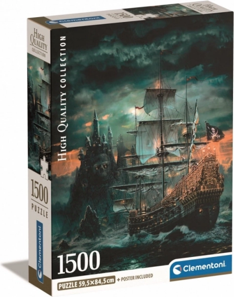 Puzzle 1500 pièces Bateau pirate compact