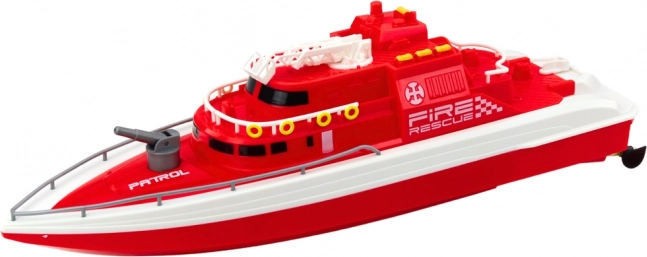 Grande barca motorizzata di salvataggio telecomandata rossa 1:28