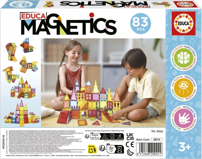 EDUCA Magnetna gradbena igra Magnetics 83 delov