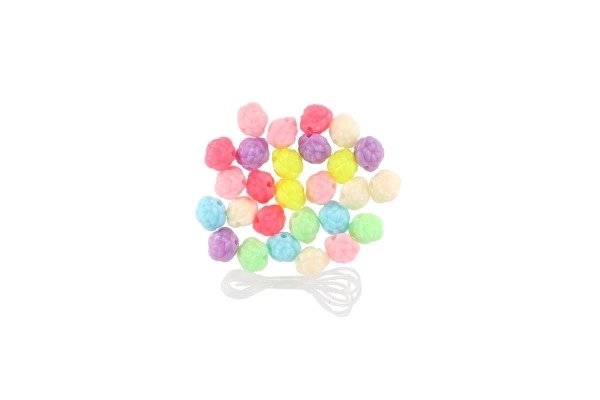 Plastic Bead Flowers with String