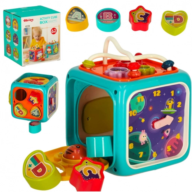 Interactive Educational Cube 6-in-1 Bibi-Inn Blue