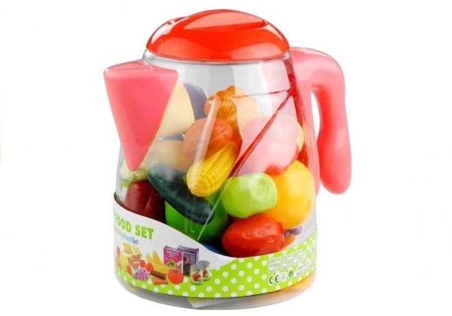 Food Playset In A Jar - Assorted Fruits and Vegetables