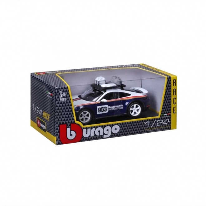 Bburago Porsche 911 Dakar Blue Model Car