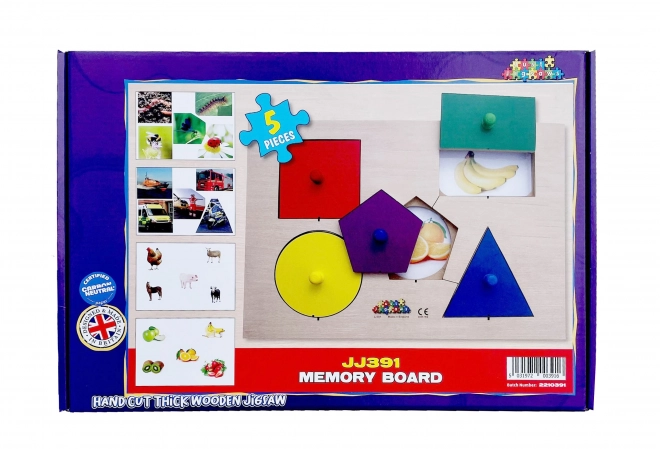 Just Jigsaws Shapes and Memory Wooden Puzzle