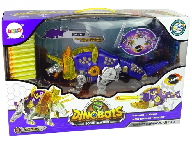 Dinobot Transforming Dinosaur Purple Triceratops with Target