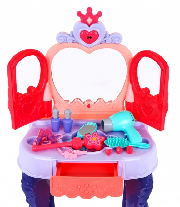 Interactive Vanity Table for Girls with Magic Wand and Accessories