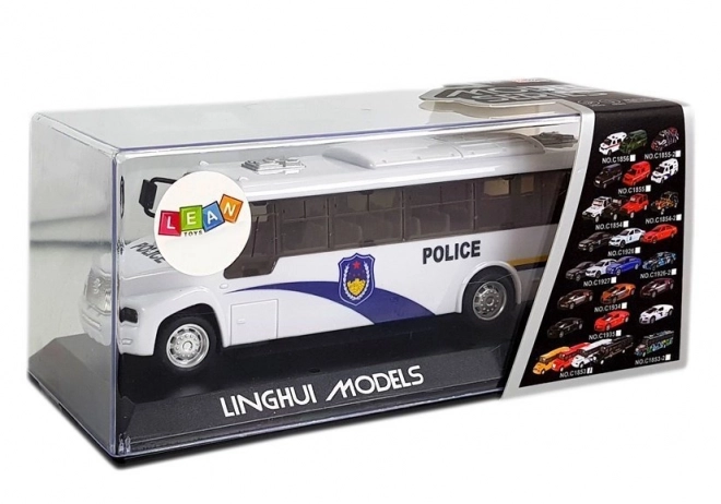 White Police Bus with Sound