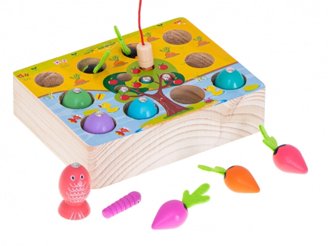 Magnetic Wooden Montessori Fishing Game