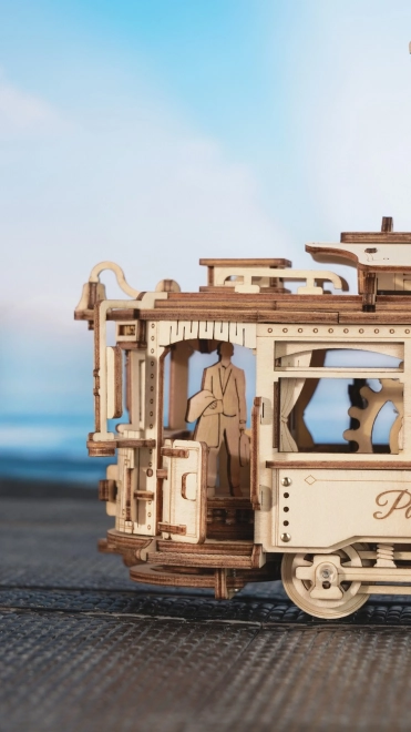 3D Wooden Mechanical Tram Puzzle