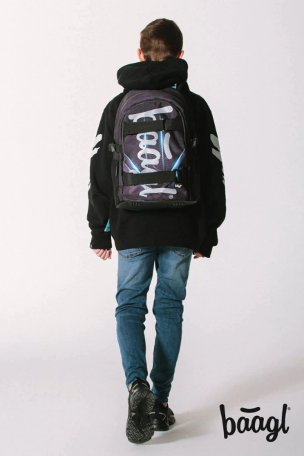 School Backpack Set with Bluelight Skate Theme