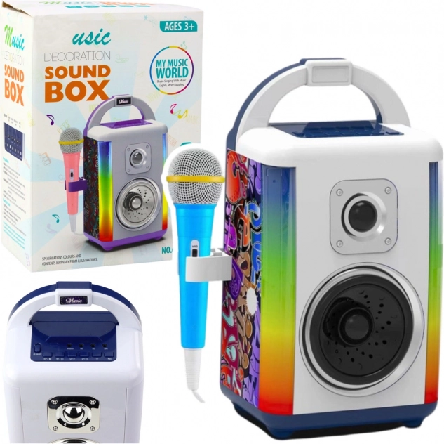 Set musicale interattivo con microfono e luci LED