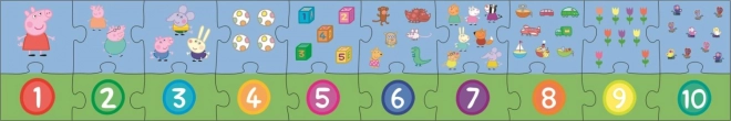 Educational Numbers Puzzle Peppa Pig 20 Pieces