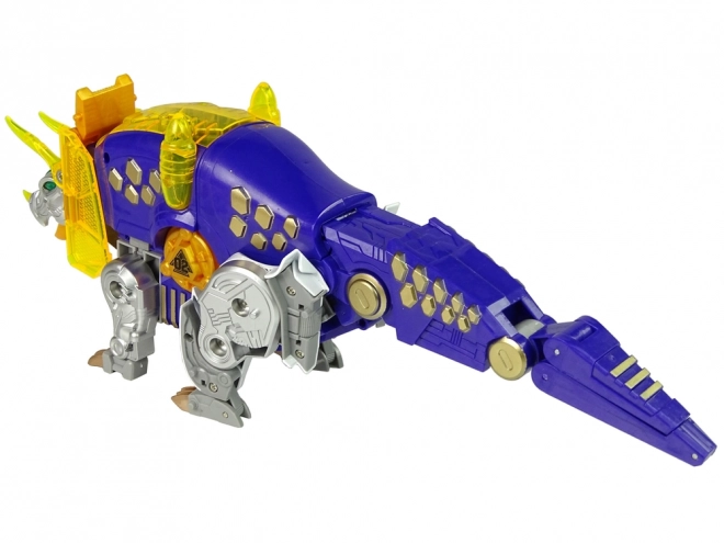 Dinobot Transforming Dinosaur Purple Triceratops with Target