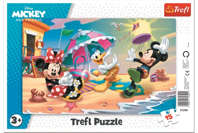 Trefl puzzle mickey and minnie: beach fun