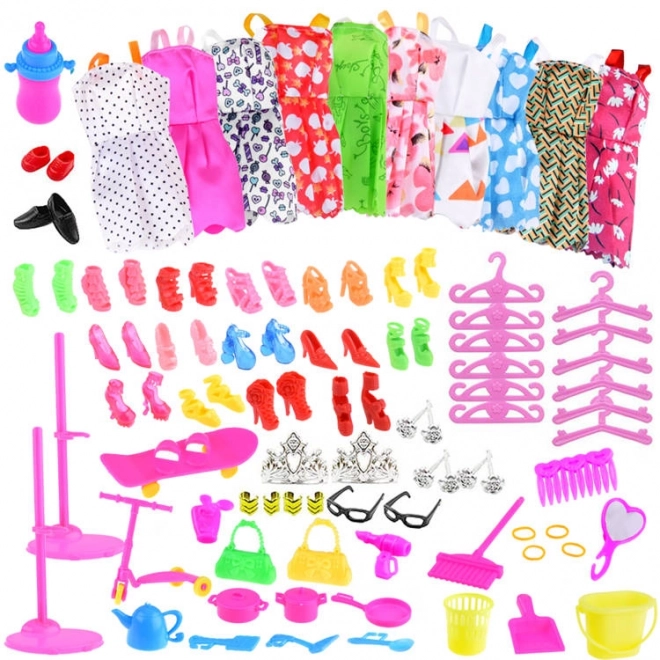 Dress and Accessories Set for Dolls