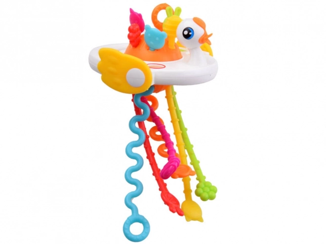 Swan Rattle Teether Sensory Toy