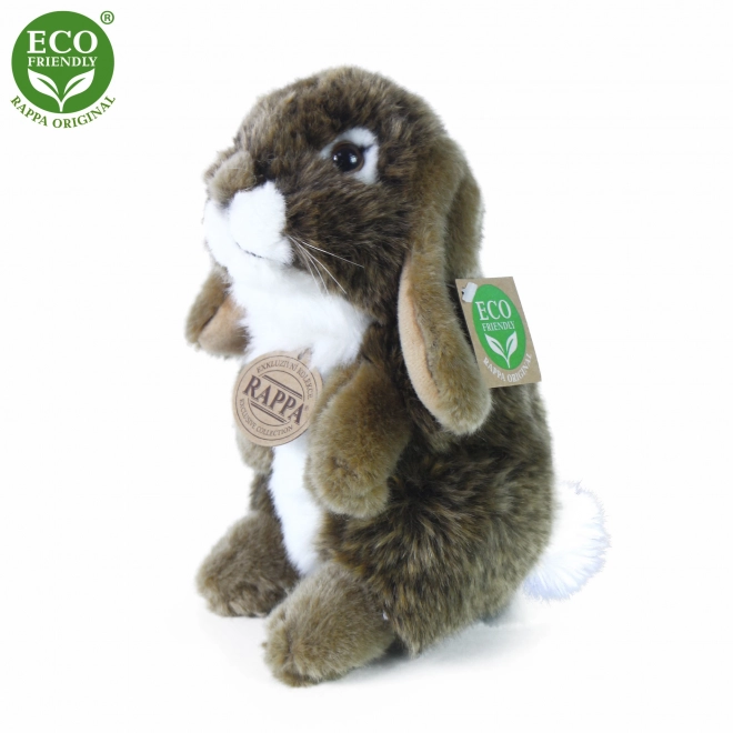 Standing Brown Plush Rabbit 18cm Eco-friendly