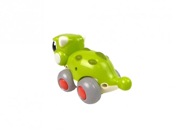 Green Dinosaur On Wheels Figurine