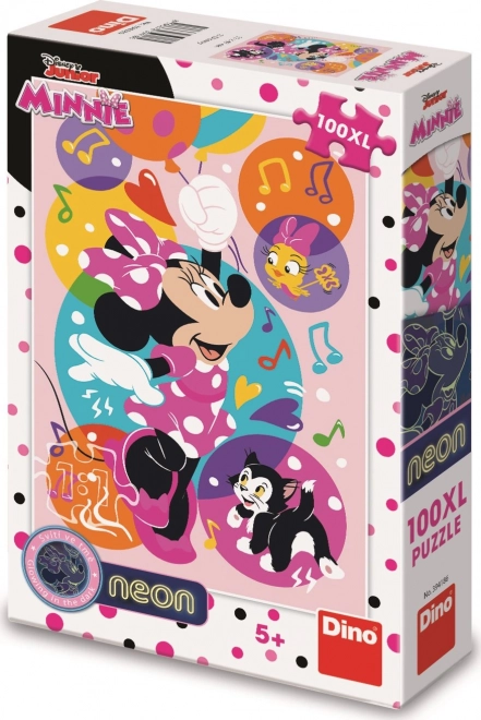 Minnie Mouse Neon Glow Puzzle XL 100 Pieces