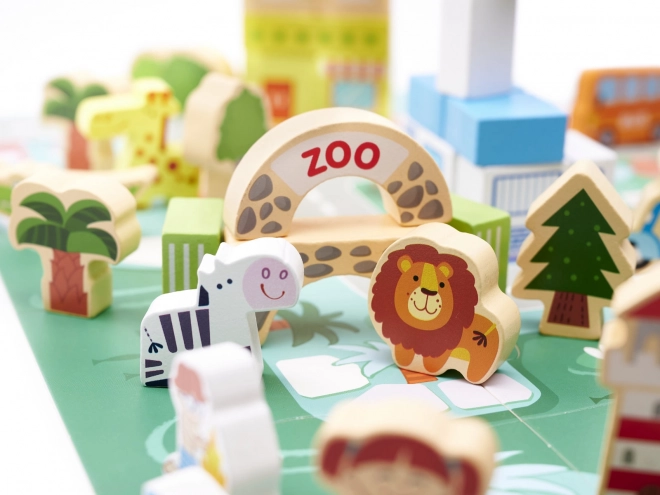 Educational Wooden Building Blocks Set