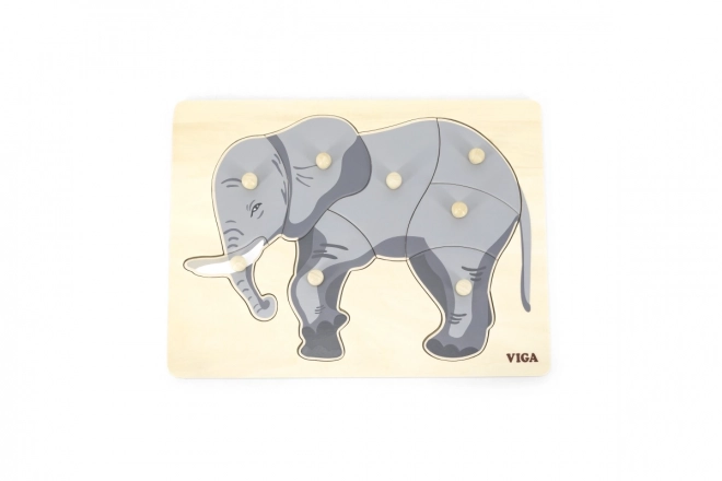 Montessori Wooden Elephant Puzzle