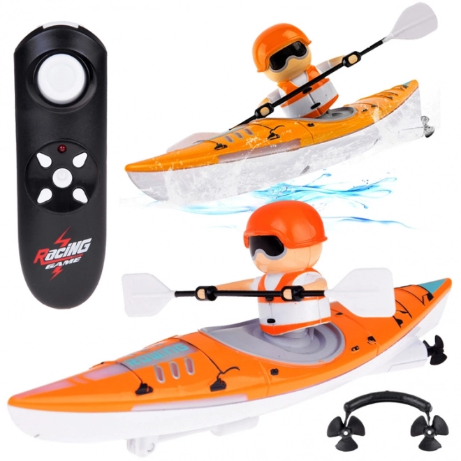 Remote Controlled Kayak with Oarsman and LED Lights